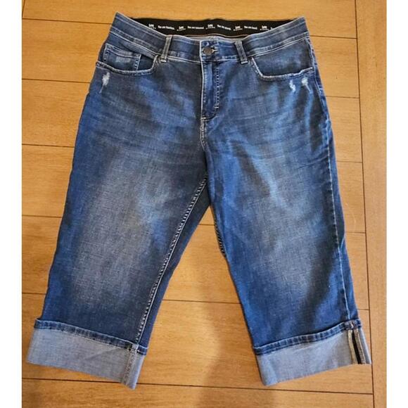 Riders by Lee Indigo Womens Modern Collection Denim Skinny Cuffed Capri - Picture 1 of 5